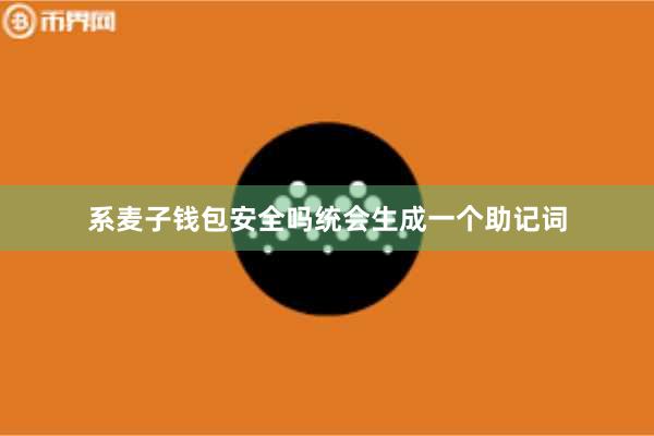 系麦子钱包安全吗统会生成一个助记词